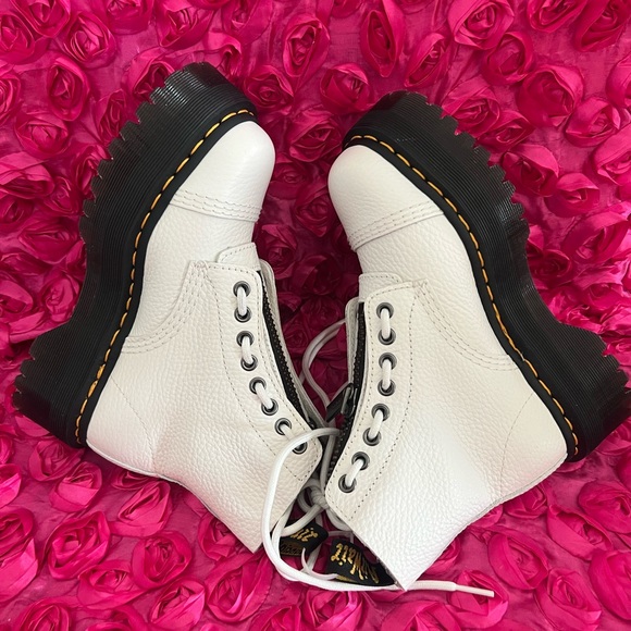 SINCLAIR MILLED NAPPA LEATHER PLATFORM BOOTS - Picture 5 of 13